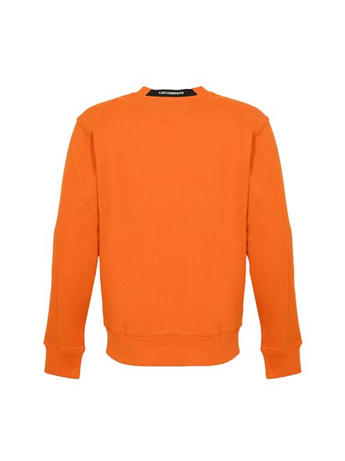 Felpa girocollo in cotone Diagonal Raised Fleece Russet Orange C.P. COMPANY | 19CMSS713A005086W434